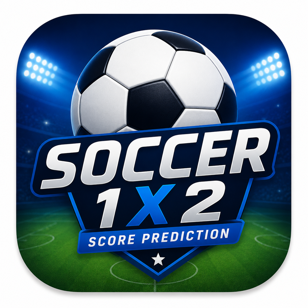 Soccer 1 X 2 score prediction app icon